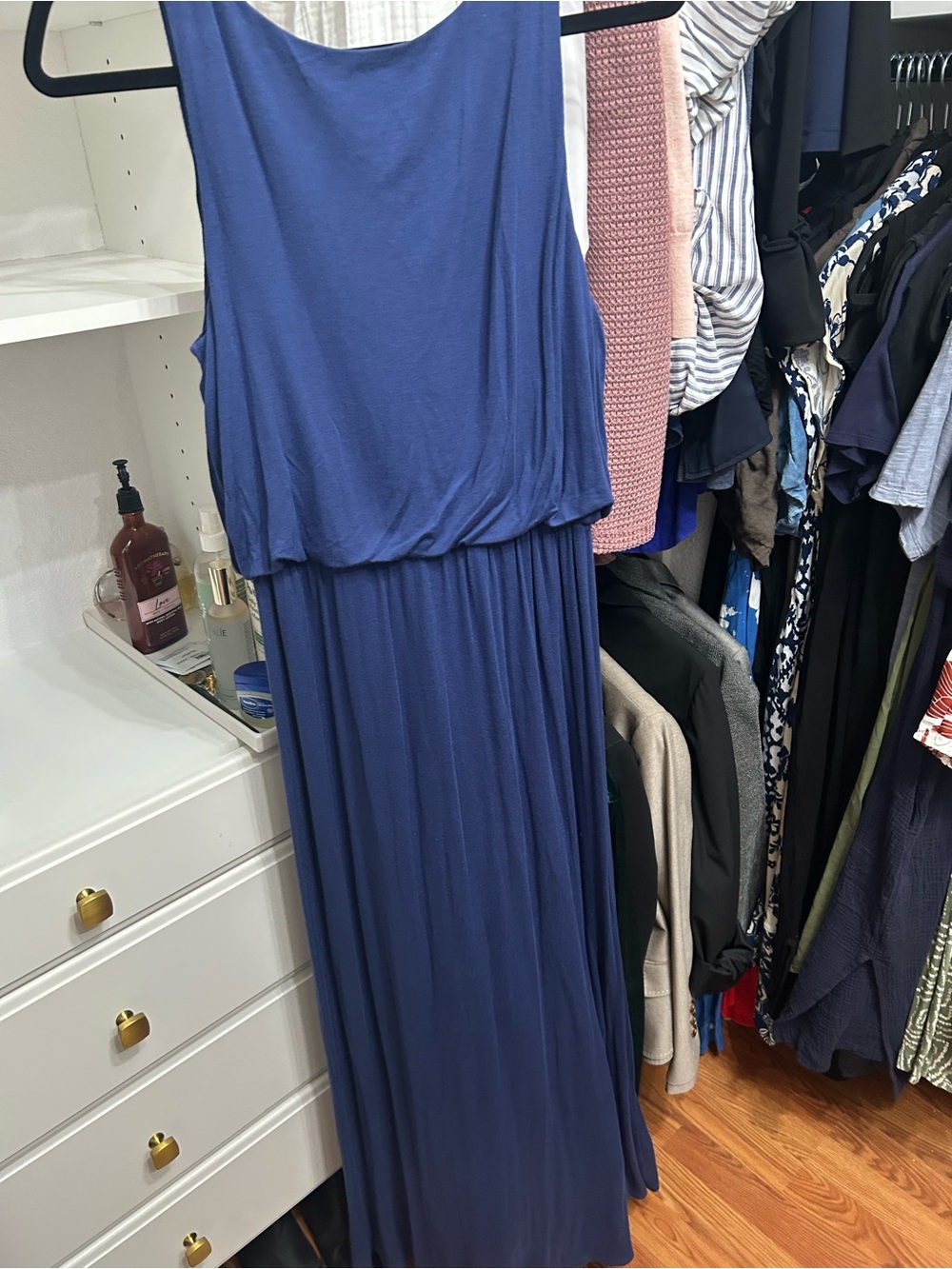 LOFT Sleeveless Royal Blue Maxi Dress